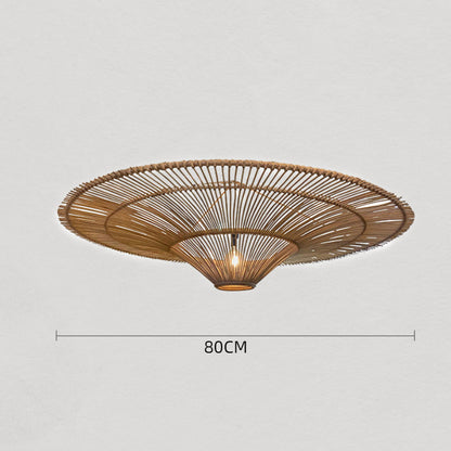 Large Rattan Pendant Light/80 cm/Modern/Ceiling Lamp/Dining room
