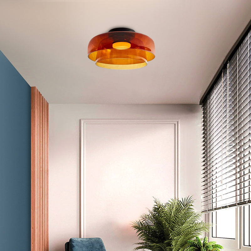 Creative Glass Ceiling Light Multi-Layer Pendant Lampshade