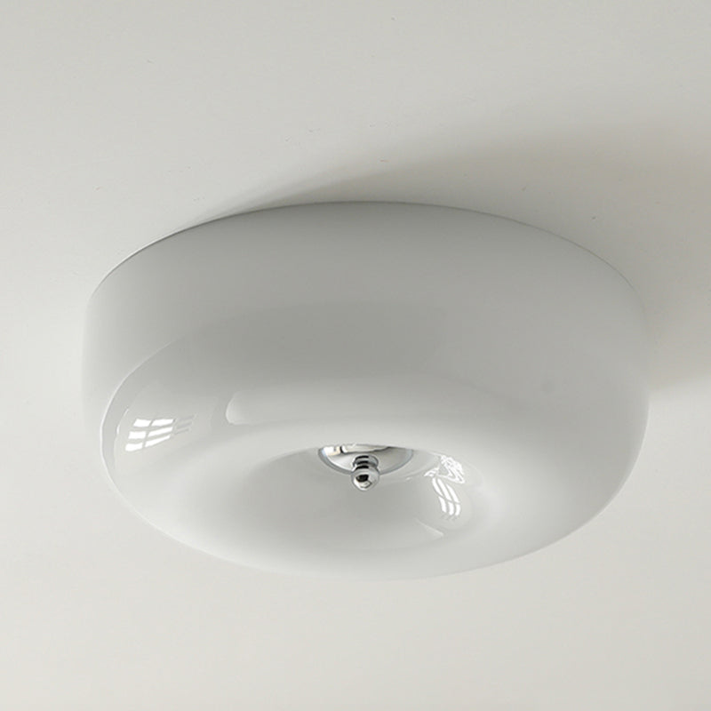 Cream Pudding Round Ceiling Lamp Living Room
