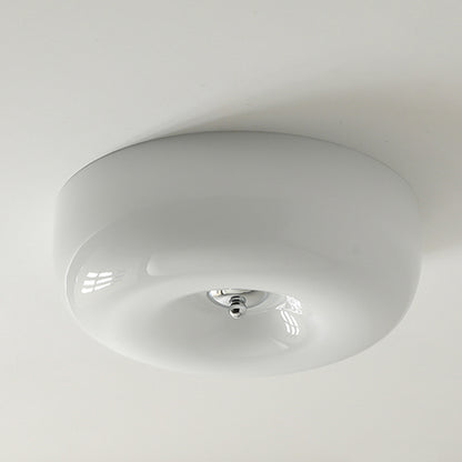 Cream Pudding Round Ceiling Lamp Living Room