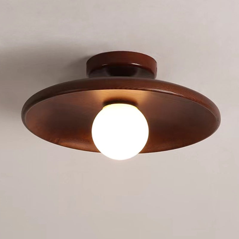 Flush Mount Solid Wooden Ceiling Light