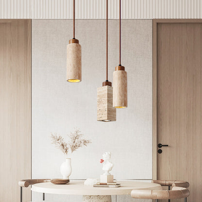 Island Table Retro Spotlight Wood Pendant Light
