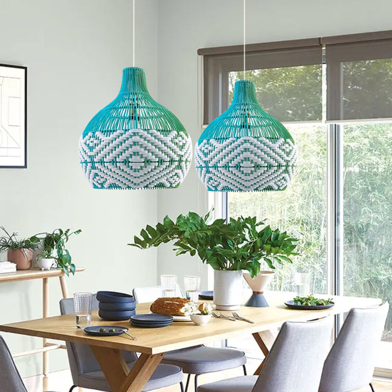 Sapphire Cove Rattan Pendant Light Interior Hanging Lamp