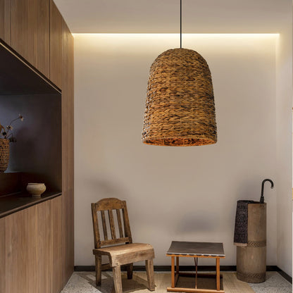 Kitchen Island Chandelier Hand-woven Rattan Pendant Lampshade