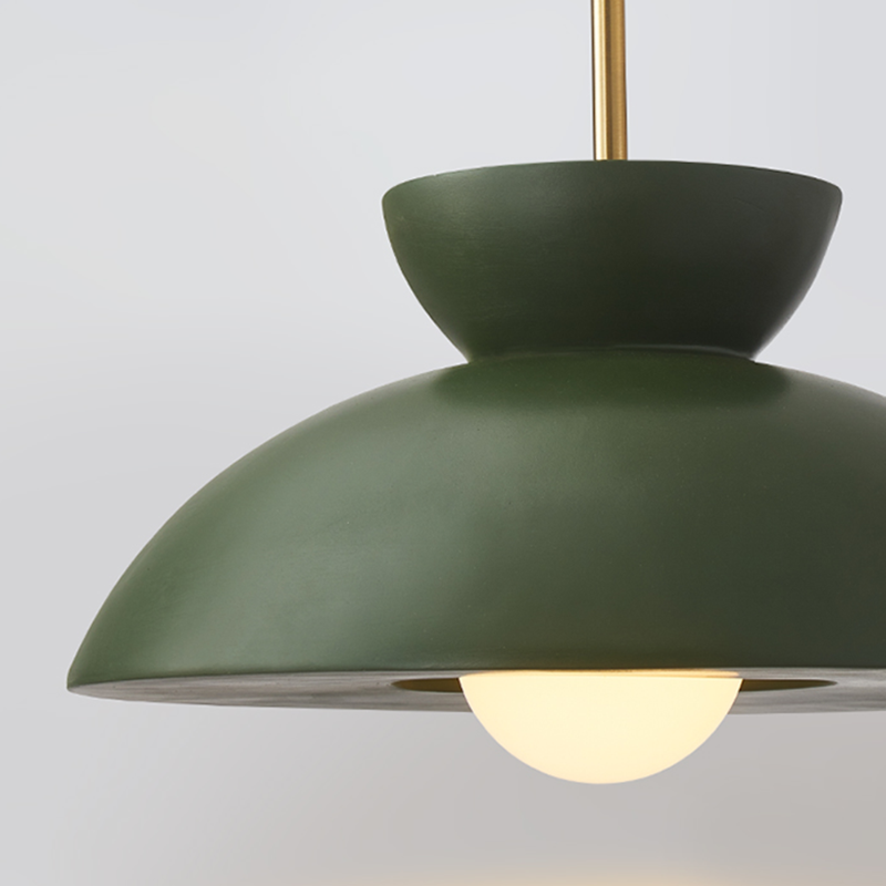 Resin Dome Ceramic Colorful Pendant Light