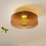 Load image into Gallery viewer, Amber Ceiling Light with Glass Shade for Bedroom