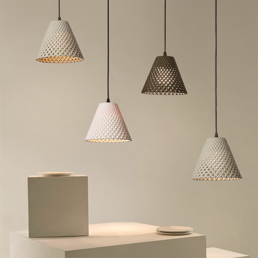 Black White Grey Pendant Light Cone Ceiling Lamp-[Modern pendant lighting for bedroom and living space]-Demolights UK