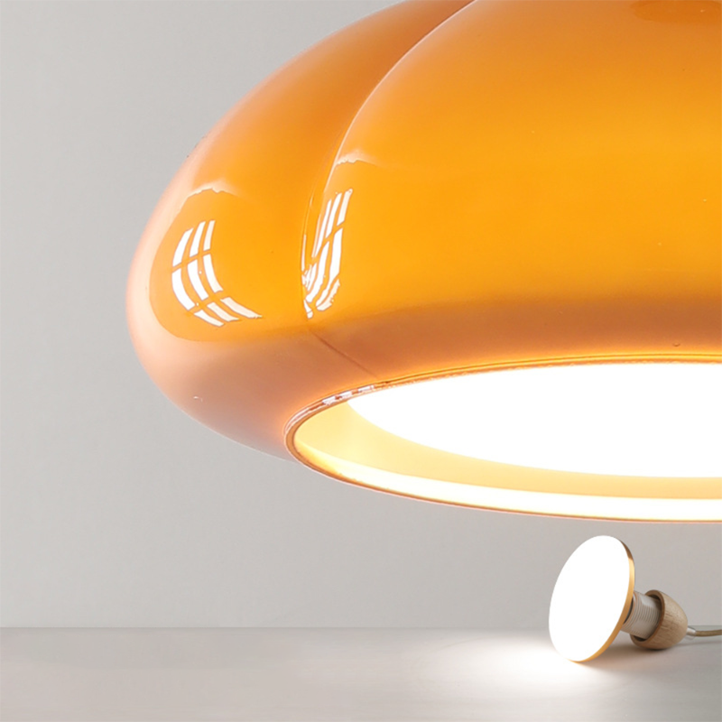 Vintage Pumpkin Glass Pendant Light