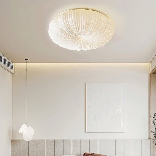 Minimalist Shell Round LED Flush Mount Ceiling Light-[Modern pendant lighting for bedroom and living space]-Demolights UK