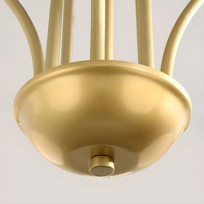Modern Gooseneck Globe Chandelier - Mid-Century Black Arched Pendant Light