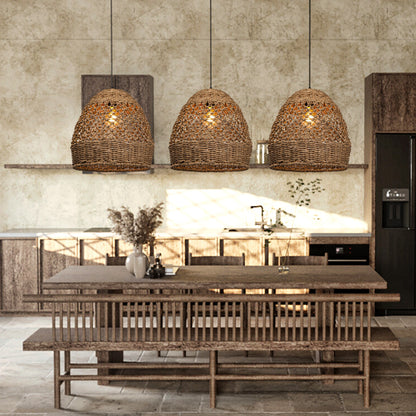 Natural Seagrass Pendant Light Handmade Lampshade