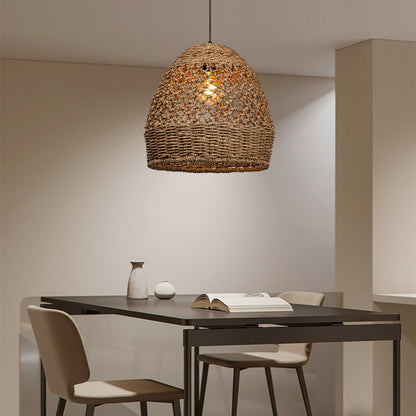 Natural Seagrass Pendant Light Handmade Lampshade