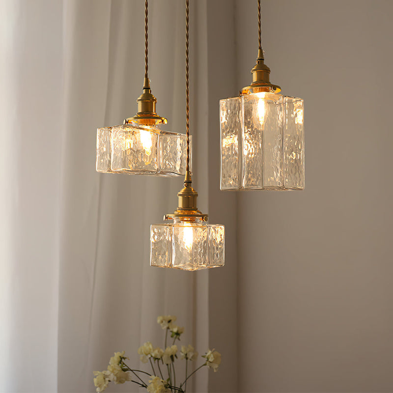 Elegance Glass Hanging Pendant Light-[Modern pendant lighting for bedroom and living space]-Demolights UK