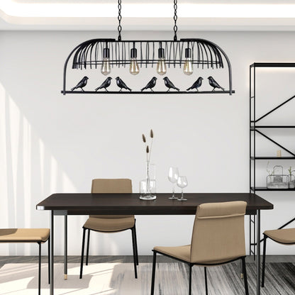 Industrial Style Metal birdcage chandelier