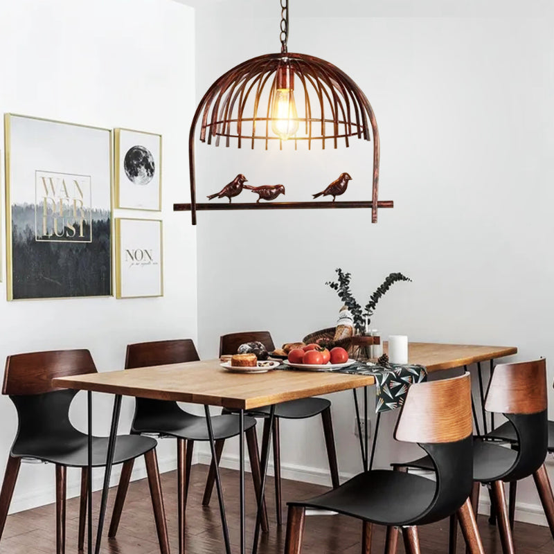 Industrial Style Metal birdcage chandelier
