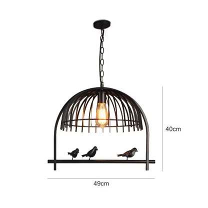Industrial Style Metal birdcage chandelier