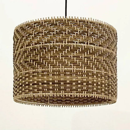 Montecito Drum Shape Rattan Pendant Light for Kitchen Islands