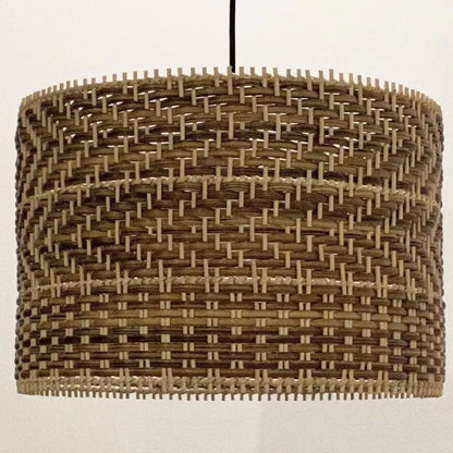 Montecito Drum Shape Rattan Pendant Light for Kitchen Islands