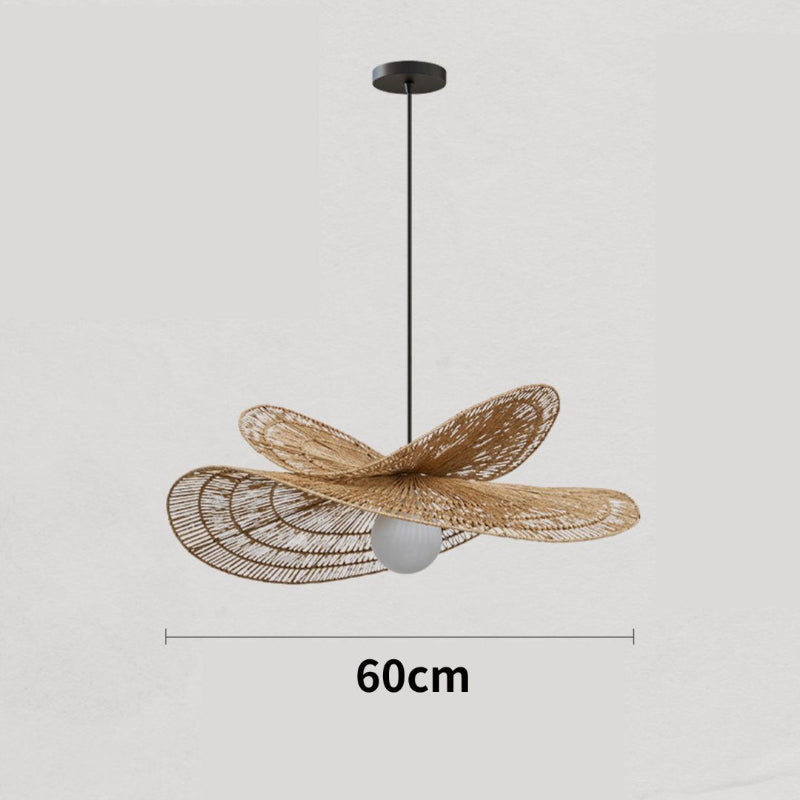 Double Tier Hemp Rope Pendant Light
