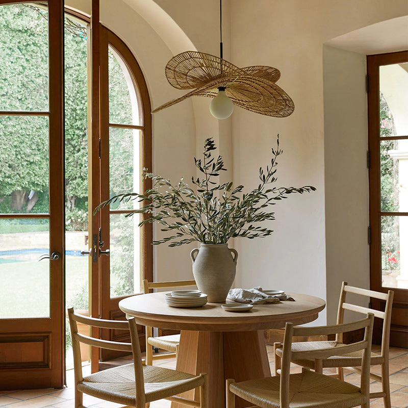 Double Tier Hemp Rope Pendant Light