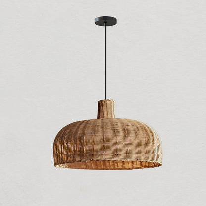 Retro Rattan Japanese Handwoven Restaurant Chandelier