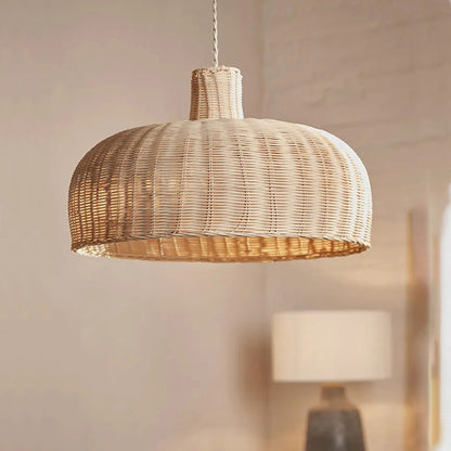 Retro Rattan Japanese Handwoven Restaurant Chandelier