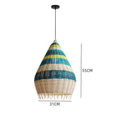 Load image into Gallery viewer, Kitchen Island Blue Rattan Pendant Light