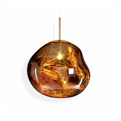 Modern Melt Pendant Light - Irregular Mirror Lava Glass Chandelier