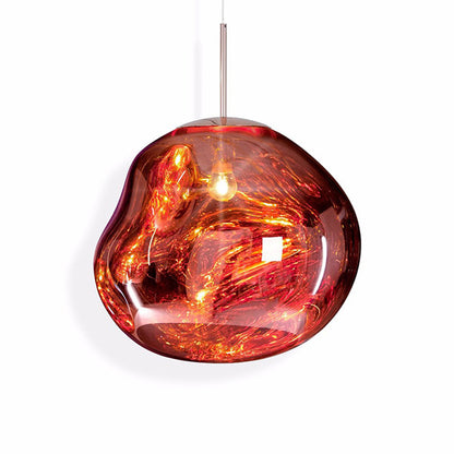 Modern Melt Pendant Light - Irregular Mirror Lava Glass Chandelier