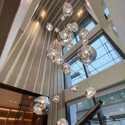 Modern Melt Pendant Light - Irregular Mirror Lava Glass Chandelier
