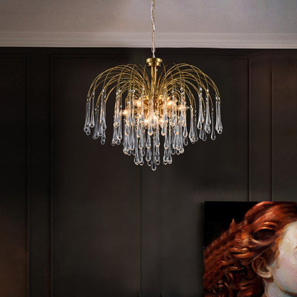 Classical Drop Glass Chandelier Italian Design Living Room Crystal Lighting