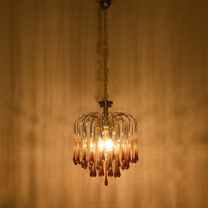 Classical Drop Glass Chandelier Italian Design Living Room Crystal Lighting