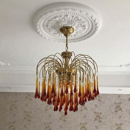 Classical Drop Glass Chandelier Italian Design Living Room Crystal Lighting