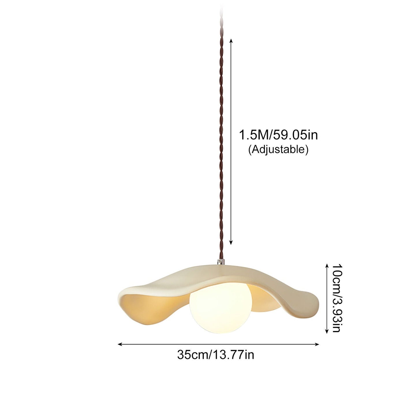 Cream Green Style Dining Room Pendant Light Creative Resin Pendant Lamp Shade