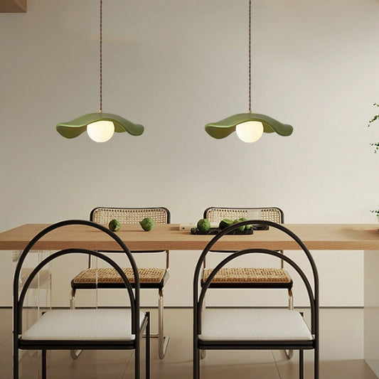 Cream Green Style Dining Room Pendant Light Creative Resin Pendant Lamp Shade-[Modern pendant lighting for bedroom and living space]-Demolights UK