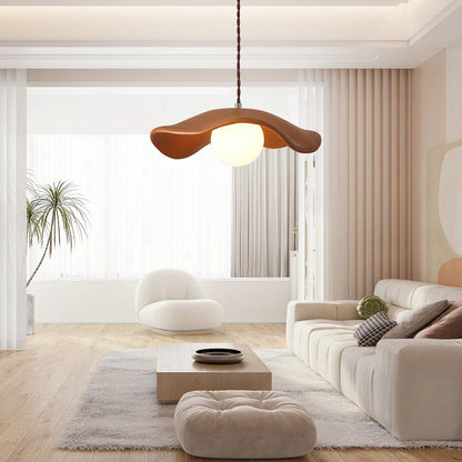 Cream Green Style Dining Room Pendant Light Creative Resin Pendant Lamp Shade