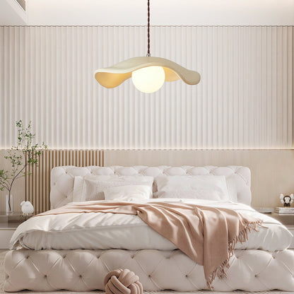 Cream Green Style Dining Room Pendant Light Creative Resin Pendant Lamp Shade