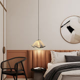 Load image into Gallery viewer, Fabric Vintage Style Pendant Light Art Petal Chandelier Cream Style Bedroom Bedside Hanging Lamp