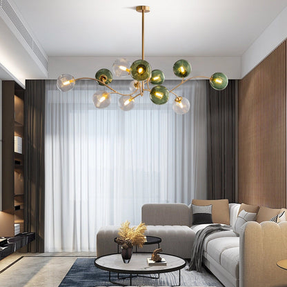 Glass Magic Bean Molecular Creative Branch Arm  Chandelier