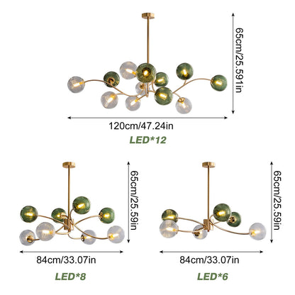 Glass Magic Bean Molecular Creative Branch Arm  Chandelier