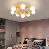 Load image into Gallery viewer, Nordic Colorful Elegant Living Room Creative Glass Magic Bean Chandelier