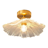 Load image into Gallery viewer, Vintage Gold Glass Flower Living Room Ceiling Light for Hallway