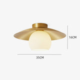 Load image into Gallery viewer, Modern Brass Cap Hallway Ceiling Light