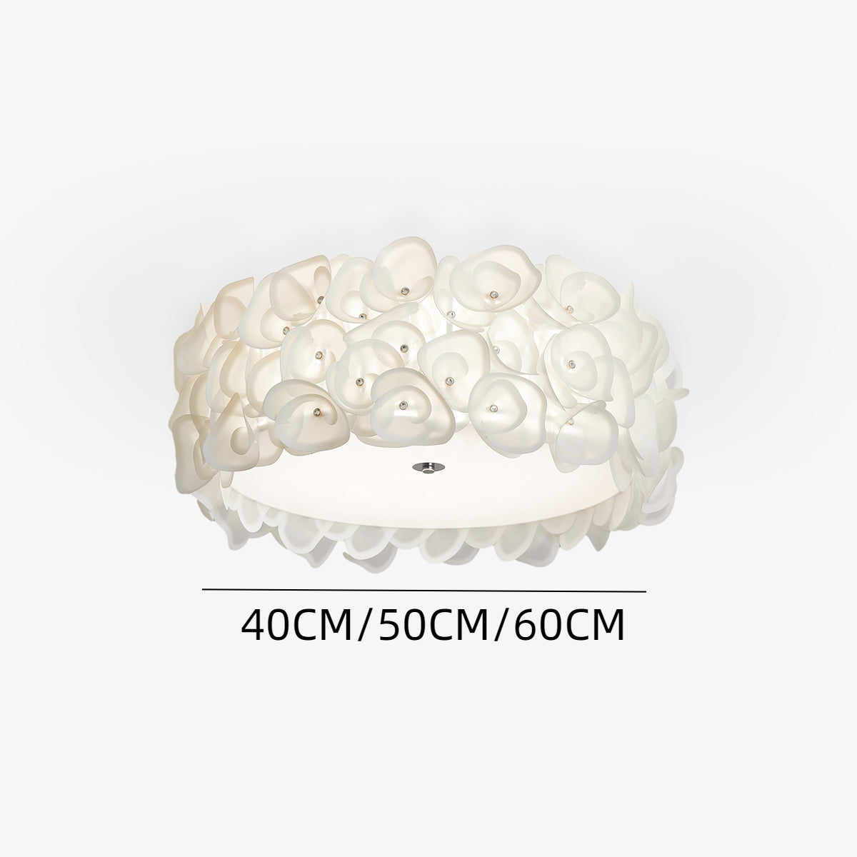White Hydrangea Ceiling Lamp