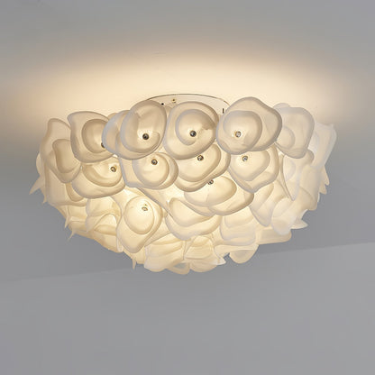 White Hydrangea Ceiling Lamp