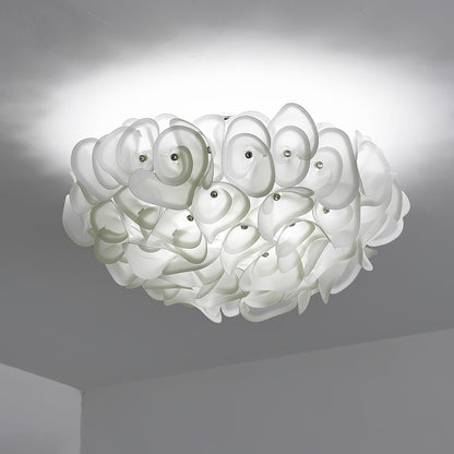 White Hydrangea Ceiling Lamp