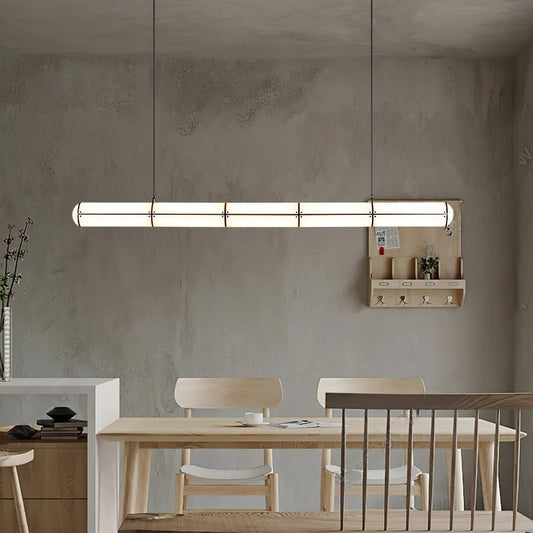 Cylindrical Endless LED Pendant Light for Kitchen Island-[Modern pendant lighting for bedroom and living space]-Demolights UK