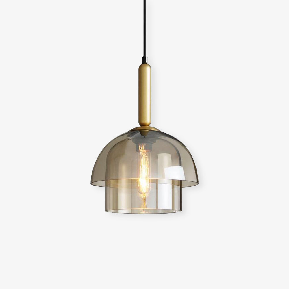 Double Glass Dome Kitchen Pendant Chandelier
