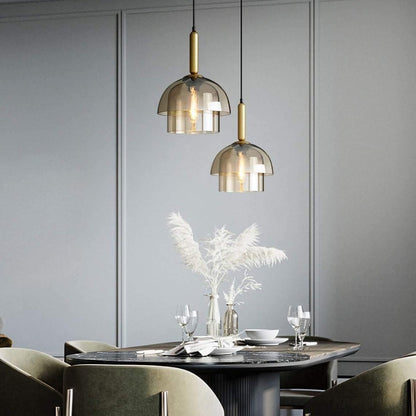 Double Glass Dome Kitchen Pendant Chandelier