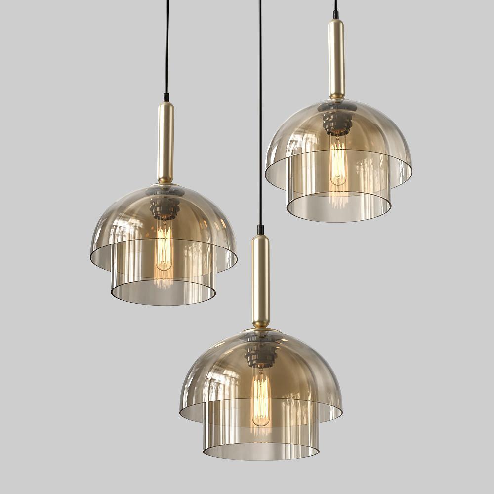 Double Glass Dome Kitchen Pendant Chandelier